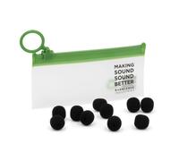 Bubblebee The Microphone Foam For Lavalier Mics - Medium, Black - 10-Pack