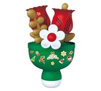 bubbleBlower Toy - 14x14x24cm Flower bubbleMaker, ABS Bright Light Unit, Creative Outdoor Machine with Festive bubbleStreams | Entertaining Activity Tool for Playground Party Events and Summer