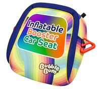 BubbleBum Booster Seat, Inflatable Car Seat, Car Booster Seats for Child | Backless Portable Narrow Slim Foldable Lightweight Safe for Travel & Daily Use, 15 to 36kg Kids - Rainbow