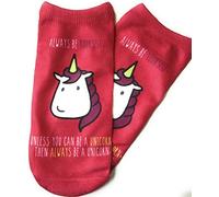 Bubblegum Cases Kawaii Cartoon Cute Animal Quotes Socks - Funny Novelty Character Pattern Gift Designs - For Women For Girls UK size 4-7 (Unicorn Pink Socks)