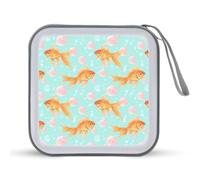 Bubblegum Fish Funny CD Case 40 Capacity DVD Holder Portable Storage Disc Binder Wallet for Car Home Travel