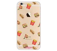BubbleGum® for iPhone Models FUNNY FOOD Case Collection - Tpu Protective Soft Gel Artistic Case Cover (iPhone X BURGER PIZZA)