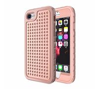 BubbleGum® for iPhone Models PINK ARMOUR Case Collection - Tpu Protective Soft Gel Artistic Case Cover (iPhone 8 PLUS, Metal Circle)