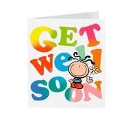 Bubblegum | Get Well Soon Card | With Envelope | Greeting Card | Sympathy/Thinking of You | Her/Him | 15.9 x 18.4cm