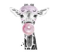 Bubblegum Giraffe Men's T-Shirt - White - XL - White