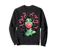 Bubblegum Medusa Mythology Snake Hair Goddess Feminist Sweatshirt