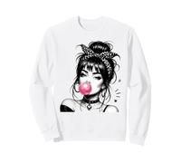 Bubblegum Punk Girl Retro Rockabilly Aesthetic Sweatshirt
