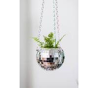 Bubblegum Stuff - Silver Disco Ball Hanging Planter - Basket For Indoor Plants, Silver Chain, Herb Planter, Boho Decor - Hanging Plant Pots - Room Decor 6 inch