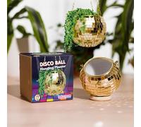 Bubblegum Stuff - Gold Disco Ball Hanging Planter - Hanging Basket For Indoor Plants, Gold Chain and Rim, Herb Planter, Boho Room Decor 4 inch