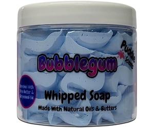 Bubblegum Whipped Soap Body Wash - 150g - Natural Oils and Butters - Sweet Scent - Vegan Friendly - Puddle of Wax - Made in the UK