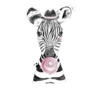 Bubblegum Zebra Men's T-Shirt - White - M - White
