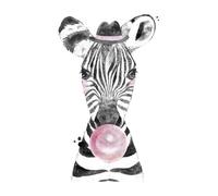 Bubblegum Zebra Women's T-Shirt - White - M - White