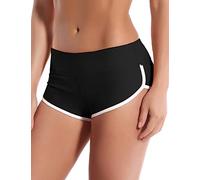 BUBBLELIME Women Booty Pockets Yoga Shorts Sexy Butt-Lifting Workout Pants, Booty Shorts Black, M