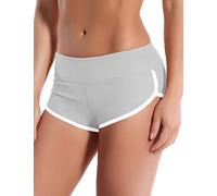 BUBBLELIME XS-XXL Sexy Booty Yoga Shorts Running Shorts Women Workout Fitness Active Wicking UPF30+ Yoga Tummy Control, Booty Shorts Lightgray, S