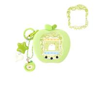 BUBBLELOGUS Apple Bubble Protective Case for Tamagotchi Uni - Soft TPU Silicone Cover with Faceplate & Charms Set, Anti-Scratch & Waterproof (Green)