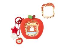 BUBBLELOGUS Apple Bubble Protective Case for Tamagotchi Uni - Soft TPU Silicone Cover with Faceplate & Charms Set, Anti-Scratch & Waterproof (Red)