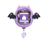 BUBBLELOGUS Devil Wing Case for Tamagotchi Uni, Silicone Cover with Holographic Laser Faceplate Sticker & Star Dust Plug, 3-in-1 Set (Purple)