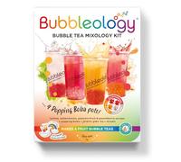 Bubbleology Fruit Bubble Tea Mixology Kit with Popping Boba - NEW Updated Recipe & Flavour Selection - Makes 4 Bubble Teas (Pack of 1)