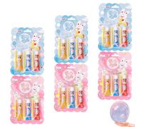 Bubbles, 18Pcs Plastic Bubbles with Straw, Kids Super Elastic Plastic Balloons, Creative Outdoor Toys for School Projects, Family Activities