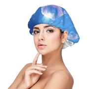Bubbles Blue Sky Satin Bonnet Silk Bonnet, Hair Bonnet For Sleeping, Soft Double Layer Silk Sleeping Cap Hair Wrap For Women Natural Hair Curly Hair Braided Hair Long Hair