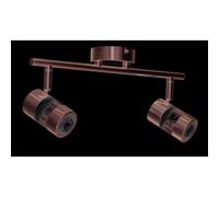 BUBBLES EFFECT IP44 LED 2 LIGHT SPOT BAR - CHROME & ACRYLIC SHADE