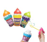 Bubbles for - Ice Cream Bubble Solution, 4 Pack Bottles | Portable Sensory Toys No Splash, Outdoor Educational Games, Party for Boys