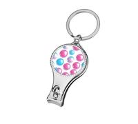 Bubbles in Hot Pink and Blue Nail Clippers Toenail Clipper Cutters Professional Nail Trimmer Nail Cuticle Cutter for Women Men