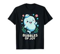 Bubbles of Joy Cute Kawaii Beluga Whale Sailor Ocean T-Shirt