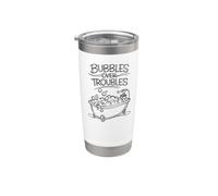 Bubbles Over Troubbles Funny Soap Making Cold Process Shirt Stainless Steel Insulated Tumbler