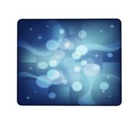 Bubbles Small Mouse Pad, Modern Abstract Stars Waves Winter Blue Square Rubber Smooth Aesthetic Mousepads Desk Decor for Office Home Dorm Laptop Square 8x10 Inch