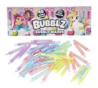 Bubblz 48-Pack Pastel Bubble Solution with Wands | Mini Bubble Bottles with Stick Wands for Kids | Ideal for Party Bag Fillers, Outdoor Play & Birthdays | Bubble Toy Set for Ages 3+