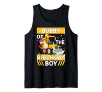 Bubby of The Birthday Boy Bulldozer Excavator Tank Top
