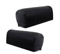 BUBEFSKD 2pcs Stretchy Fit Armrest Guards + 4 Adhesive Strips Tear Resistant PU Easy Installation For Contemporary Homes Stretchable Armrest Covers
