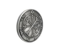 BUBEFSKD 3. Ancient Solomon's Seal Coin Amulet Wealth Attraction Spiritual Antique Alloy Ornament & Collector's Piece Mystical Talismans Coin