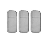 BUBEFSKD 3Pcs Clear Pencil Bag Case Double Layer Pen Storage Box Portable Pen Organizers Clear Colored Case Multi Compartment Pencil Pouch