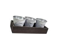 BUBEFSKD 3pcs Rural Styles Galvanized Plant Pots Flower Holder Iron Pots Desk Decors For Indoor And Outdoor Home Desk Gardening Home Decorative Pot