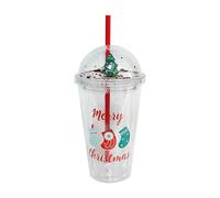 BUBEFSKD 450ml Double Wall Insulated Glitter Cup Reusable Water Straw Cups Drinking for Children Reusable Drinking