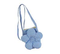 BUBEFSKD Adjustable Crossbody Purse Flower Checkerboard Design Spacious Shoulder Bag Friendly Fabric Satchel For Wmen Girls Lightweight Canvas Messengers Bag Women