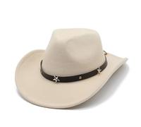 BUBEFSKD Adult Cowboy Hat With Alloy Star Rivet Decor For Woman Model Show With Band Cowgirl Hats Woman With Chin Strap With Chin Strap Hats Bachelorette Party Bride
