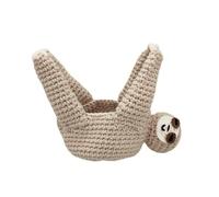 BUBEFSKD Cartoon Hanging Sloths Shaped Crocheted Basket Indoor Office Garden Hanging Decoration Small For Succulents