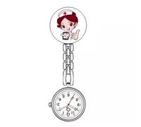 BUBEFSKD Cartoon Nurse Clip Watch Movement Hanging Watch Lovely Doctor Clip Suitable for Healthcare Workers Light Weight Nurse Timepiece