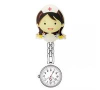 BUBEFSKD Cartoon Nurse Clip Watch Movement Hanging Watch Lovely Doctor Clip Suitable for Healthcare Workers Light Weight Nurse Timepiece