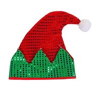 BUBEFSKD Christmas Hat Glitter Red Green Soft Funny Santa Hat Boy Girl For Holiday Theme Party Accessory Party Supplies Hats For Adults Men Women