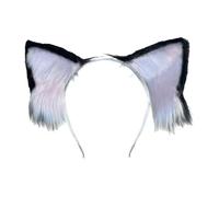 BUBEFSKD COSPLAY Kitten Ears Animal Ear Headband Furry Kitten Carnivals Party Handmade Furry Party Costume Devil Ear Headband Adult Gold