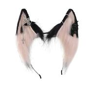 BUBEFSKD Cute Wolf Ear Cosplay Hair Hoop With Alloy Earring Woman Teens Headband For Live Broadcast Cartoon Carnivals Hairband Halloween Headbands For Women For Adults Anime Character Cosplay