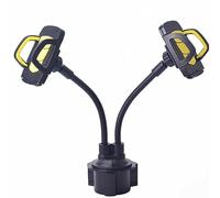 BUBEFSKD Double Cellphone Stand For Car Cup Holder Stable Anti Slip Phone Cradle Rotatable Mount 1pc Phone For Car Mount Cup Cradle