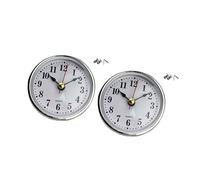 BUBEFSKD Easy To Read 65mm Small Clock Insert With Black Arabic/Optional Numerals And Gold/Silver Trim For Home Decoration Clock Insert