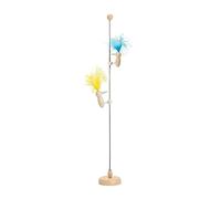 BUBEFSKD Educational Spring Adjustable Vibrating Interactive Toy Feather Improve Between You And Kitten For Indoor Cats