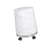 BUBEFSKD Elegant Marble Textured Double Layer Waste Bin 2.1Gallon Bathroom Office Kitchen Trash Can Removable Inner Bucket Small Trash Can