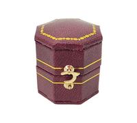 BUBEFSKD Equal Retro Box Jewelry PU Leather Storage For Case Pendant Props Display Organize For Wedding Ceremony Velvet For Bride And Groom